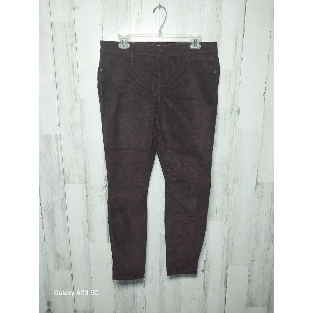 Old Navy Corduroy Rockstar Super Skinny Pants Women's 12 Dark Purple Mid Rise